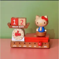 在飛比找蝦皮購物優惠-Hello Kitty 木質萬年歷音樂盒/預購