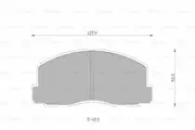 Bosch Front Brake Pads for Mitsubishi Cordia AC 1.8L Petrol 4G37 1986 - 1989