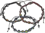 FOMIYES 6 Pcs Magnet Bracelet Magnetic Wrist Bracelet Portable Wrist Bracelets Braided Bracelets Magnetic Bead Bracelet Round Bead Bracelet Bracelets for Men Mens Bracelet Braided Rope