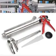 Stainless Steel Hand Caulking Gun Mortar Applicator Sprayer Grout 2 Nozzles (...