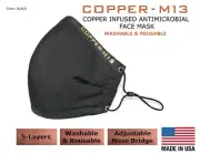 5-Layer Copper Infused Anti-Microbial Face Mask- L, M & S