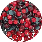 Jmassyang 1200 Pieces SS20 4.8mm Hotfix Rhinestones, Round Flatback Crystal Glass Hot Fix Rhinestones for Crafts Clothes Shoes Shirts Caps Decoration(Red)