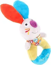 Toyvian 1pc Plush Rattle Soft Grasp for Boy Girl Educational Hand Grip for Early Development Adorable Bunny Plush Rattle for Playtime