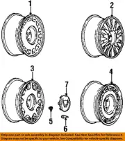Cadillac GM OEM 95-99 DeVille Wheels-Center Cap 3542619 (for: Cadillac)