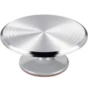 12 Inch Round Aluminum Revolving Cake Decorating Stand,Cake Turntable, Rotati...