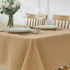 Square Tablecloth Weaved Texture Stain Resistant Waterproof Resistant Washabl...