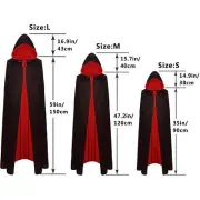 59'' Halloween Vampire Cloak Capes RobesUnisex Adult or Kids Reversible Hoode...