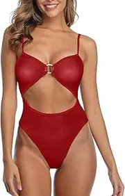 [Generic] Plus Size Lingerie for Women 3X Lingerie for Women See Through BodysuitOne Piece Sexy Mesh Thong Teddy Swimsuits Micro Bikini Sexy for Woman