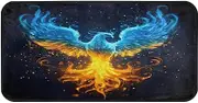 Quteprint Non-Slip Super Absorbent Floor Door Mat, Fire Ice Phoenix Flames Runner Rug for Entryway, Hallway, Kitchen - Indoor/Outdoor Doormat, Easy Clean Home Decor, 39x20 Inch