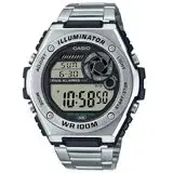 在飛比找遠傳friDay購物優惠-CASIO 卡西歐 數字電子錶 男錶 不鏽鋼錶帶 防水100