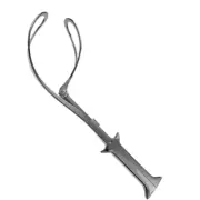 Set of 5 Barton Obstetrical Forceps, 14", Angled, Blunt Hinged Blade, Premium