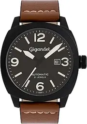 [Gigandet] Men's Analogue Japanese Automatic Movement Watch with Leather Strap 8VNAG9NE/005, brown