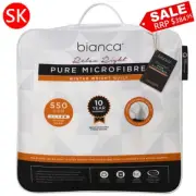 BIANCA SUPER KING Bed Relax Right Pure Microfibre 550gsm Winter Weight Quilt