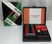 VTG West Germany Travel Backgammon Game w/Handkerchief Board ~ NEW NOS