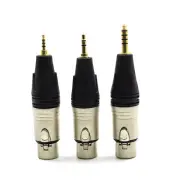3.5/3.5/4.4mm Jack Male to 4Pin XLR Female HIFI Audio Adapter Connector Plug
