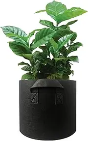 zolyet 15 Gallon Planter Grow Bag with Handle Thickened Planter Bag Round Shape Container Nonwoven Fabric Garden Pla Pots for Vegetables Flowers Herbs Fruit Planting A 15 Gallon