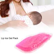 (Pink Large Size)Lip Ice Gel Pack Hot Cold Compress Multipurpose Therapy Pac