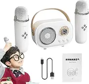 Wireless Karaoke Mic with Speaker - Karaoke Machine with High Battery - Portable Singing Microphone with Two Mics - Karaoke Machine for Kids Adults - Home Entertainment with Charging Cable