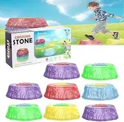 Light Up Stepping Stones for Kids, Lighting Non-slip Balance Stones for Kids, Floor Is Lava Stepping Stones, Balance Stepping Stone Kit with Light up Jumping Stones, Indoor & Outdoor Play