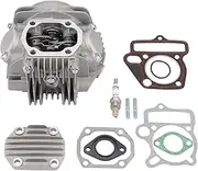WOOSTAR 52.4mm Cylinder Head Kit with Gaskets A7TC Spark Plug Replacement for Lifan 110cc 125cc 4 Wheeler Motorcycle ATV Quad Go Kart Dirt Pit Bike Dune Buggy