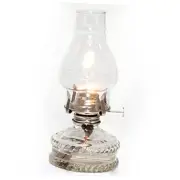 Clear Glass Oil Lamp, with #2 Burner and 7/8 inch Wick for Accent Lighting or