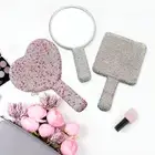 Hand Mirror Glitter Make-up Eyelash Extension Handheld Makeup Mirror Ergonomic