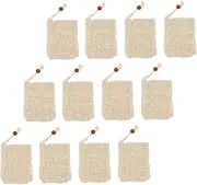 TOVINANNA Soap Mesh Bag Sisal Material Soap Saver for Handmade Facial Cosmetic Wall-hanging