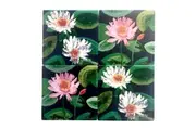 4pc Thirstystone Square Brooke & Beverley Jute Coaster Drinks Beverage Decor Set