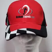 Racing Hat Buckeye Legends Ohio Red With Checkered Flag Hat. One OF A Kind