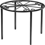 Josmimic 10" Metal Plant Stand: Heavy Duty Flower Pot Stand - Indoor Outdoor Plant Holder for Home Courtyard and Gardens.