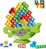 GHTMONY 48PCS Balance Tower Dinosaur Stacking Game - Fun Family Board Game for Kids and Adults, Perfect for Family Game Night, Classroom, Dorm, Birthday Party