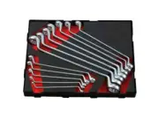 Force K51218 / T5044 75° Degree Deep Offset Double Ring Spanner Wrench Set