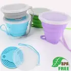BPA Free Reusable Collapsible Travel Silicone Cup Pocket Coffee Mug Retractable