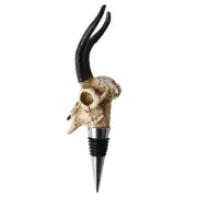 Wine Saver Pump Bottle Lid Antelope Horn Skull Cork Unique Stopper Design