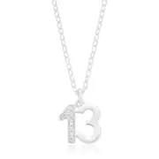 Zamel's Sterling Silver Diamond Set 13 Women's Pendant Elegant Jewellery