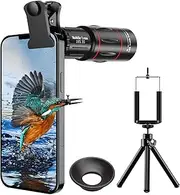 Apexel 18X Telephoto Lens, HD Telephoto Mobile Cell Phone Lens with Tripod, BAK4 Prism/FMC Lens, Lens Attachment for Android & iPhone, Samsung and Most Smartphone