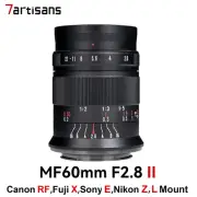 7artisans 60mm F2.8 II APS-C Macro Lens for Sony Nikon Canon Fuji M4/3 Leica L