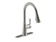 Kohler Tyne Single-Handle Pull-Down Sprayer Kitchen Faucet in Vibrant Stainless
