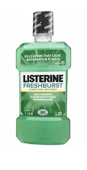 Listerine FreshBurst 1 Litre Antibacterial Mouthwash New