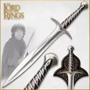 LORD OF THE RINGS - STING, SWORD OF BILBO AND FRODO BAGGINS (w FREE wall plaque)
