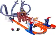 Hot Wheels Toy Car Track Set, RacerVerse Spider-Man’s Web-Slinging Speedway, ...