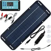 Solar Panel Kit, 30W 12V Solar Panel Charge Kit with 10A Solar Charge Controller Polycrystalline Silicon Solar Panel Starter Kit for 12V Car RV Boat Marine Trailer