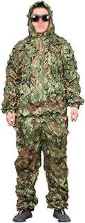 [Splenlife] 3D Tactical Camouflage Suit,Woodland Desert Hunting Army Turkey Hunting Photography Actical Sniper Hunting Paintball Jungle,Camouflage Mesh Jacket Pants Set