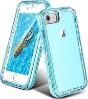 ORIbox Case Compatible with iPhone SE 2022/2020, iPhone 7, iPhone 8, Heavy Duty Shockproof Anti-Fall Clear Case