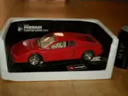 1984 FERRARI TESTAROSSA, [BBURAGO TOY] DIE CAST METAL FACTORY BUILT CAR, 1:18