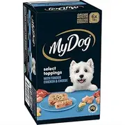 MY DOG Chicken & Cheese Dog Wet Food, Adult, 6 x 100g
