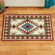 Sant Fe Aztec Southwestern Floor Accent Rug Mesa Southwest Non-Slip Rug