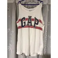 在飛比找蝦皮購物優惠-Gap 美國國慶色 白色無袖上衣 kid size XL