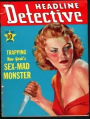 MAG: HEADLINE DETECTIVE 1940 FEB-G/VG-TRUE CRIME PULP MAG-RUTH JUDD TIGER WOM...