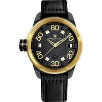 在飛比找Yahoo奇摩購物中心優惠-elegantsis JF48N系列戰鬥機男錶-黑x金框/4